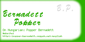 bernadett popper business card